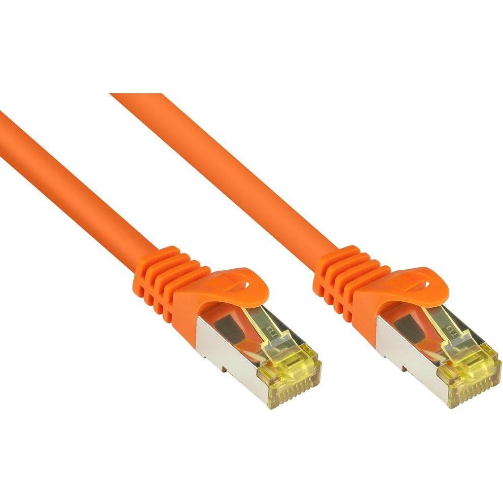 Good Connections RJ45 Patchkabel mitCat.7 Rohkabel und Rastnasenschutz (RNS), S/FTP, PiMF, halogenfrei, 600MHz, OFC (S/F...