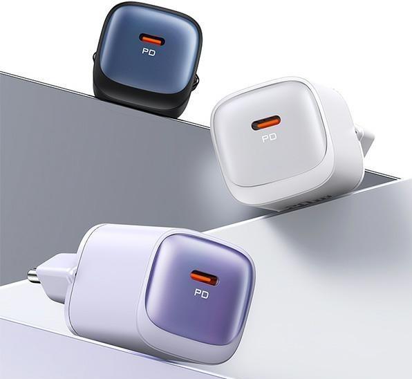 Actual product image Usams Ład. siec. CC248 20W GaN USB-C Fast Charging HC Series czarny/black CC248TC01 (20 W, 1 portion)