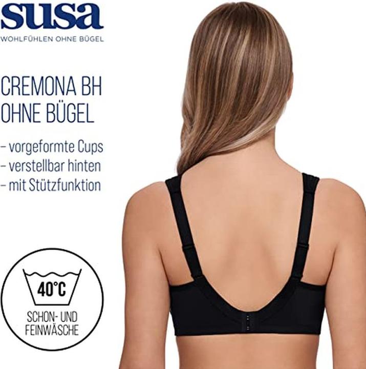 Image du produit Susa Beha naadloze cups, band onder borst, verstelbare bandjes, haaksluiting rug (100 B)