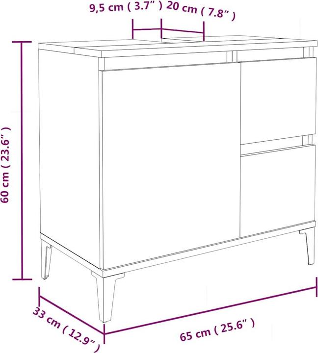 Produktbild vidaXL Ber (65 x 33 x 60 cm)