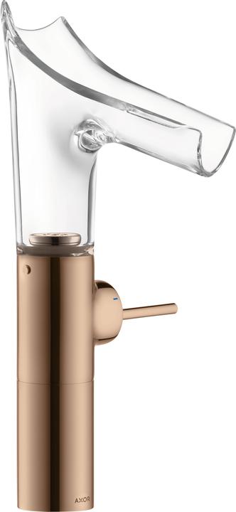 Actual product image Axor Starck V Single lever washbasin mixer 220 with glass spout for washbowls with waste s