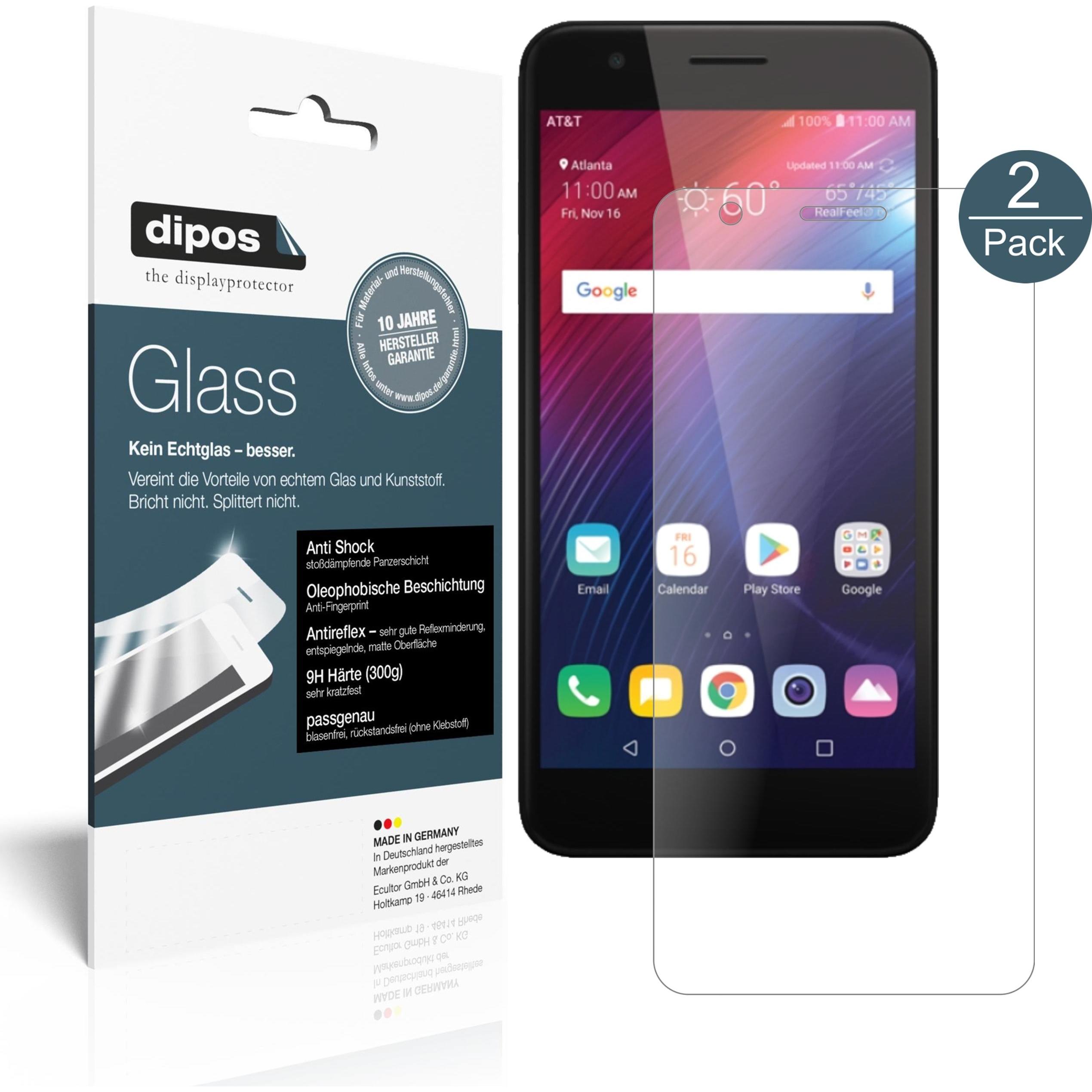 Dipos Displayschutz Anti-Shock (1 Stück, LG Phoenix Plus), Smartphone Schutzfolie, Transparent
