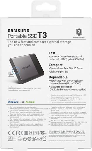 Produktbild Samsung Portable SSD T3 (2 TB)
