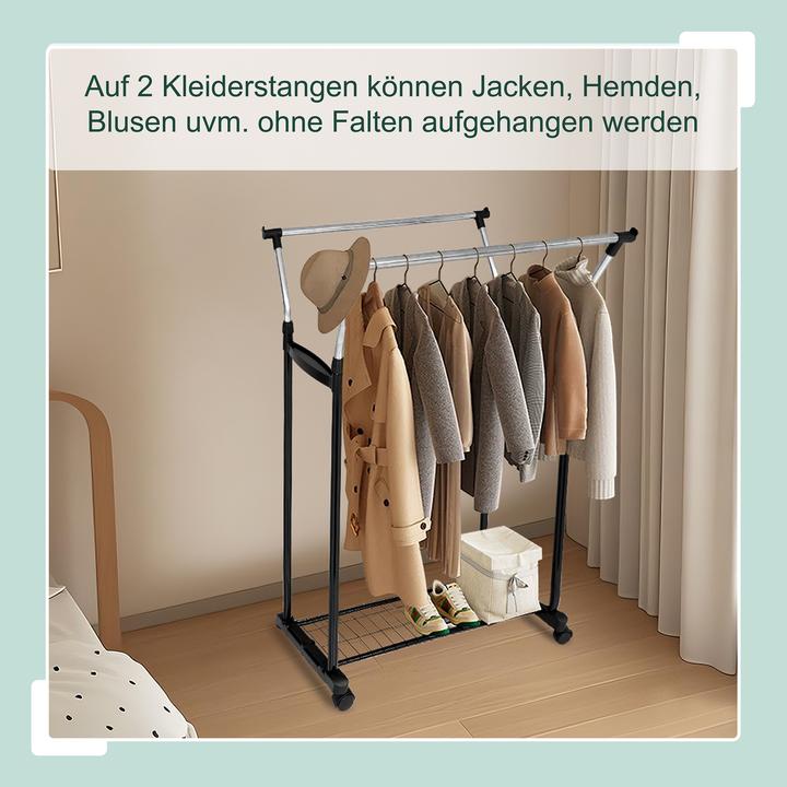 Produktbild Relaxdays Kleiderständer 2 Stangen