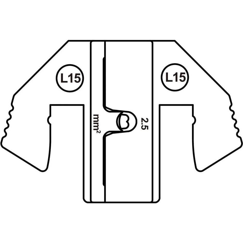 Thumbnail - Toolcraft, Zange, TO-9625854 Crimpeinsatz MCP Flachkontakt, SPT Flachkontakt 2.5 mm² ( (50.70 mm)