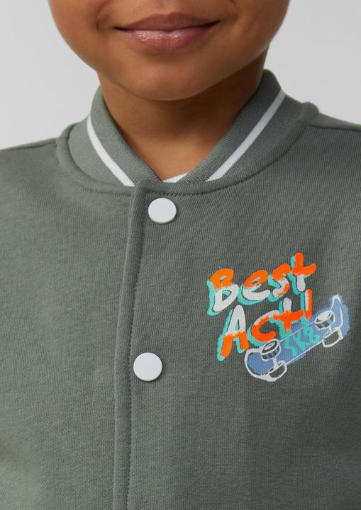 Immagine prodotto S.Oliver Sweatshirt Jacke Collegejacke mit Colour-Blocking und Print (104, 110)