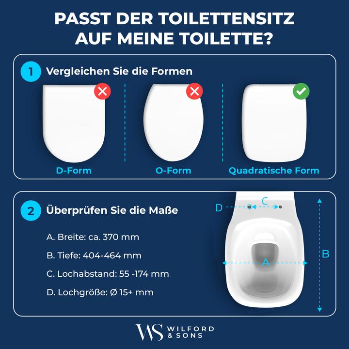 Produktbild Wilford & Sons Toilettensitz mit Soft-Close-Mechanismus (Rectangular Shape)