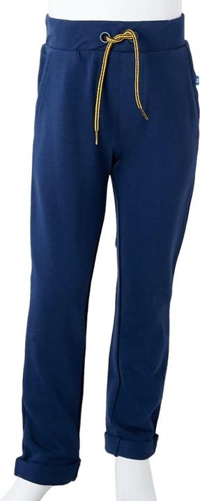 Actual product image vidaXL Children's trousers with drawstring navy blue 104,Material: 95 (104)