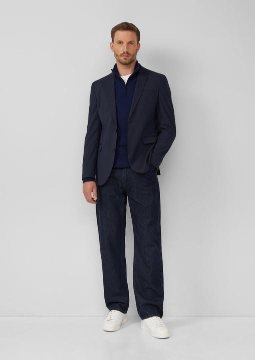 Produktbild s.Oliver Strickpullover Strickpullover aus reiner Merinowolle mit Troyer-Kragen (M)