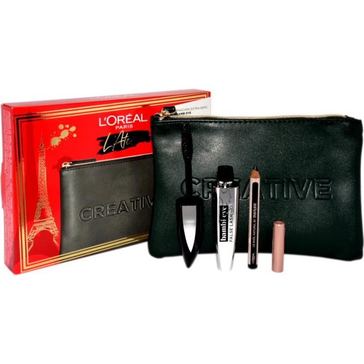 L'Oréal Paris, Beauty Geschenkset, LOreal Set (Mascara False Lash Bambi Eye Extra Black + Le Khol Midnight Black 101 + P...