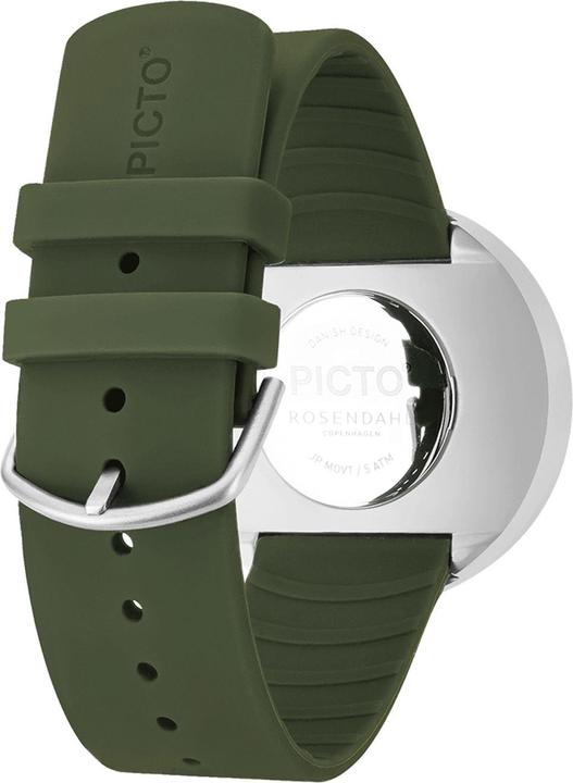 Immagine prodotto Picto 43396-7764S Unisex Fresh Olive Silicone 40mm 5ATM (Orologio da polso analogico)