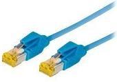 Actual product image Tecline Patch cord S/FTP, PiMF, Cat 6a, blue, 3.0 m For 10 Gigabit/s, halogen-free, with Draka cable and (SFTP, CAT6a, 3 m)