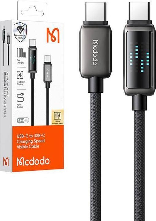 Actual product image Mcdodo USB C – USB C (1.20 m, 100 W)