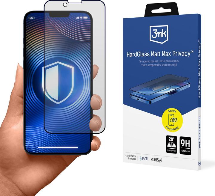 3MK HardGlass Matt Max Privacy iPhone 13 Mini (Apple iPhone 13 mini)