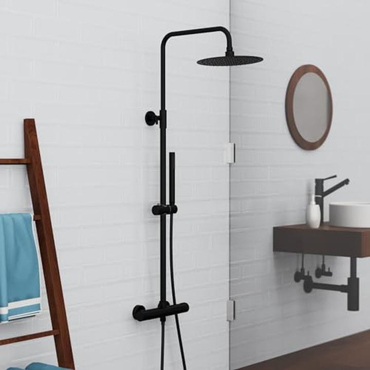 Produktbild Schütte Schãoette Aquäduktkopf -Duschset - mit thermostatischen Mixer - Matt Black (60074)