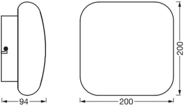 Image du produit Osram SMART+ Matter Orbis Wall Aqua IP44 200x200mm Tunable White (1200 lm)