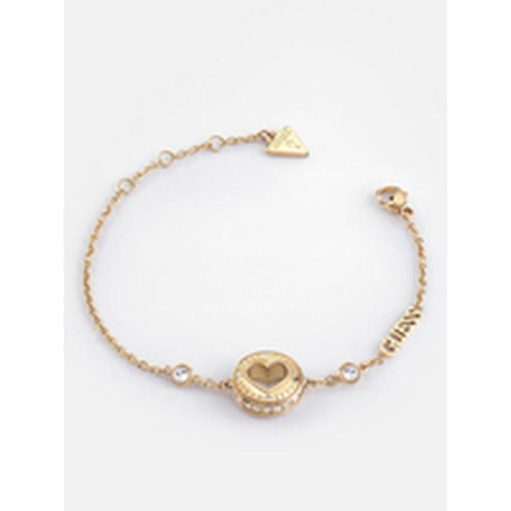 Actual product image Guess Delicate gold-plated Rolling Hearts bracelet JUBB03344JWYG - Dimension: 14.5 - 18.5 cm - S (14.60 cm, Stainless steel)
