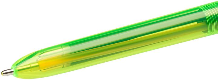 Image du produit Bic Stylo à bille Fluo 933948 4 Colours Box, 12 pièces (Vert, Noir, Rouge, Bleu, 12 x)