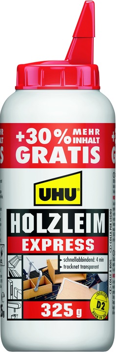 UHU Colla per legno express (250 g, 250 ml)