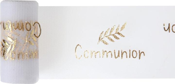 Santex Mariage Vive Les Marié Tulle Ribbon White / Gold