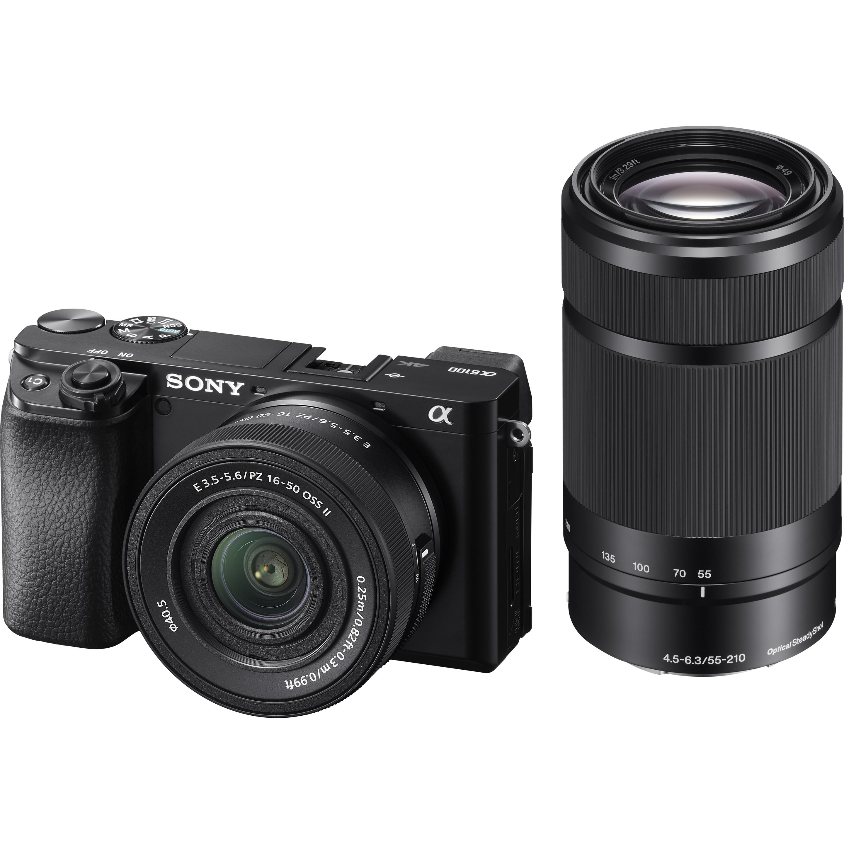 Sony Alpha 6100 Kit (16 - 50 mm, 24.20 Mpx, APS-C / DX), Kamera, Schwarz