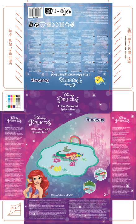 Actual product image Bestway Disney® Little Mermaid water mat 163 x 145 cm