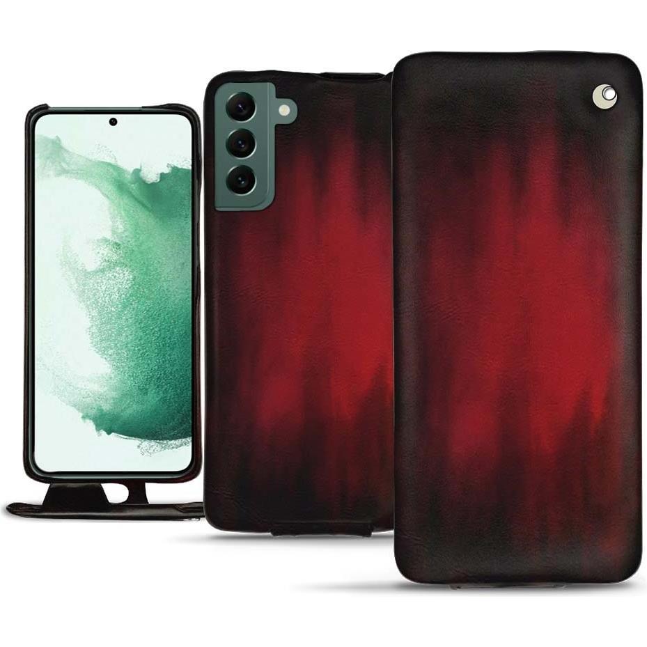 Noreve Lederschutzhülle vertikal (Samsung Galaxy S22+ 5G), Smartphone Hülle, Rot