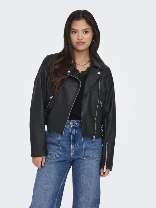 Actual product image Only Band collar Cuffs with zip Biker jacket Biker jacket (L)