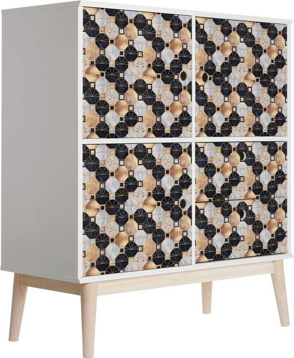 Produktbild Trenddeko Art Deco: Gold und Schwarz (100 x 150 cm)