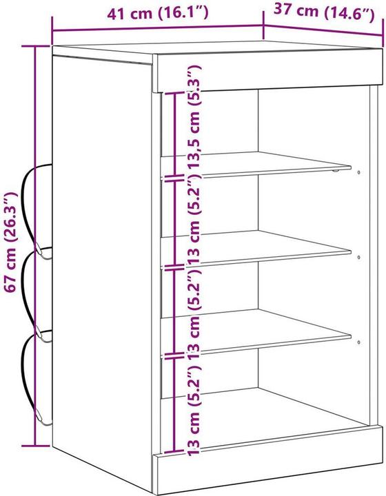 Produktbild vidaXL LED-Sideboard