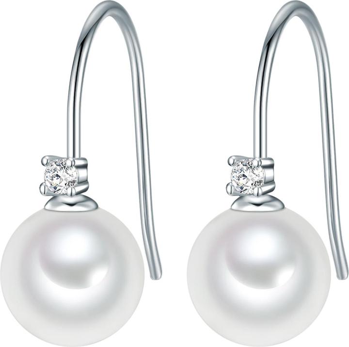 Produktbild Lulu & Jane Messing Zirkonia Muschelkernperle silber - 33286 (Messing)