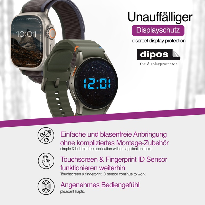 Image du produit Dipos Film de Protection d’écran Crystalclear pour SilverCrest Kinder Smartwatch
