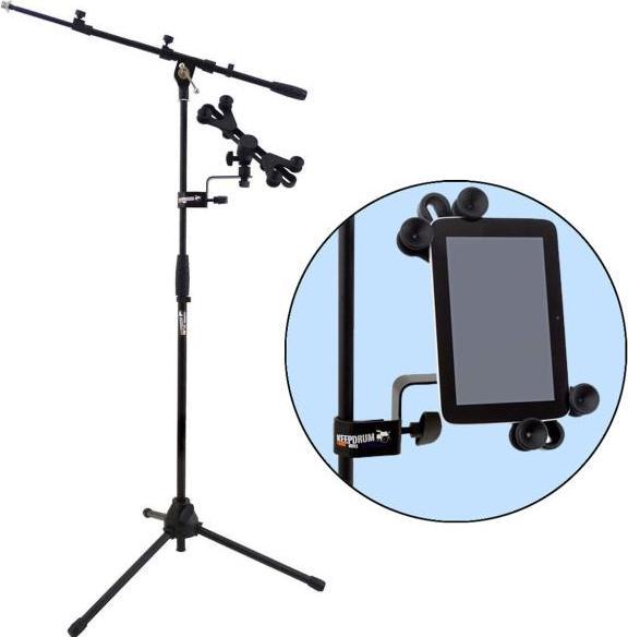 Actual product image keepdrum Microphone stand with tablet PC holder
