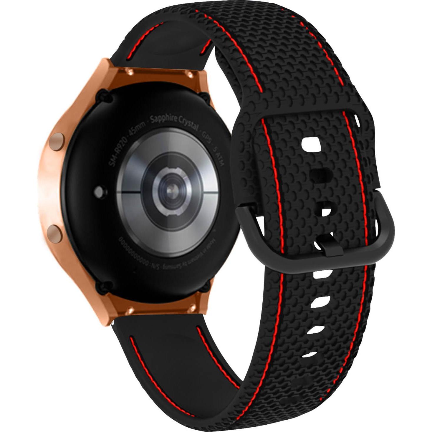 Avizar Ersatzarmband (Silikon, 4, 5 Pro), Uhrenarmband, Schwarz
