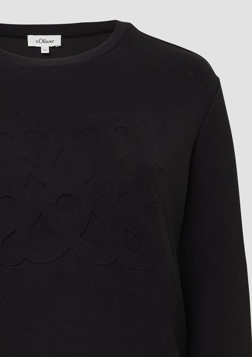 Produktbild s.Oliver Sweatshirt Scuba-Sweatshirt im Relaxed Fit mit Prägung (50)