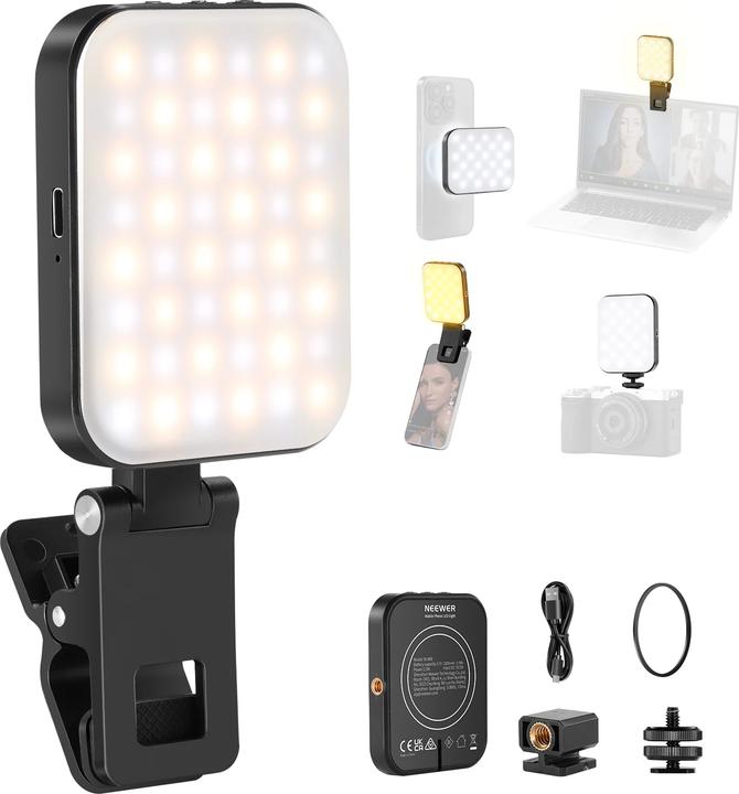 Actual product image Neewer BL48B LED magnetic selfie light (Video light)