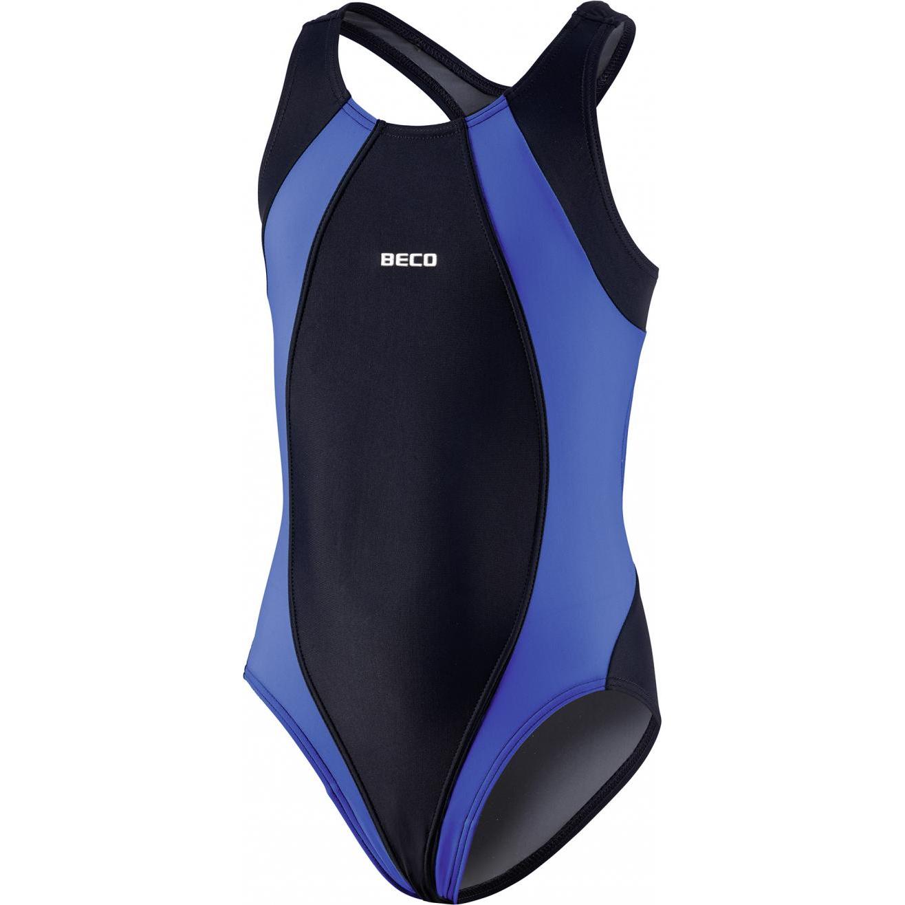 Beco, Mädchen, Badeanzug, Beermann GmbH Schwimmanzug Mädchen Standard blau/schwarz 164, Blau, (164)