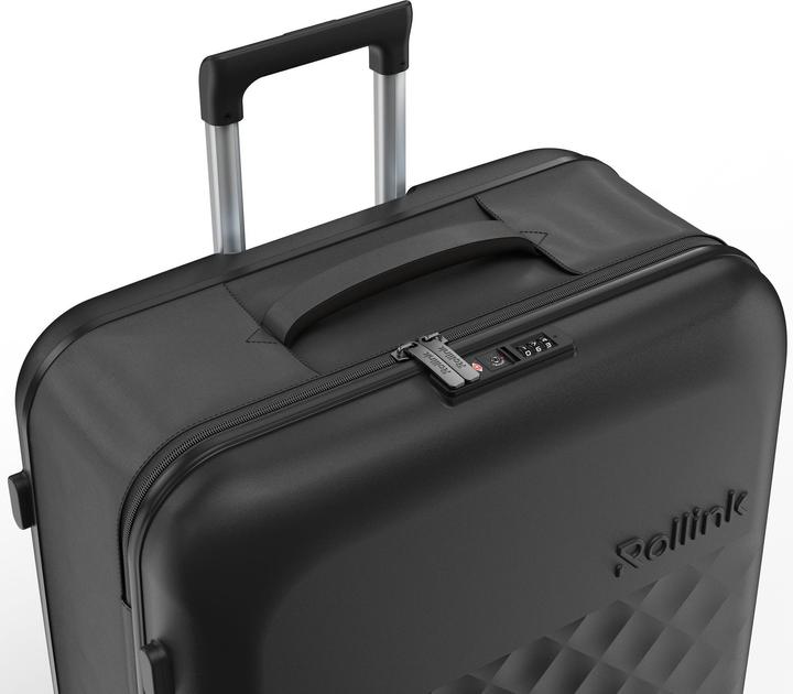 Actual product image Rollink Harde suitcase / trolley / travel case - Vega 360 - 76 cm - Zwart (105 l, L (90 - 115l))
