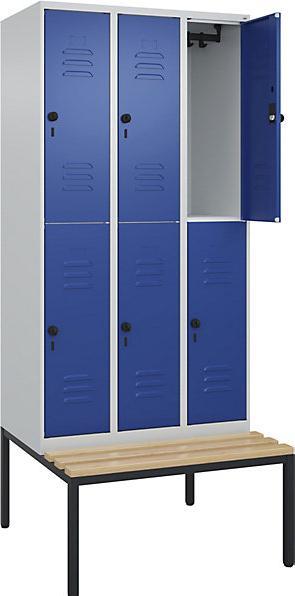 Actual product image C+P Double-decker locker Classic PLUS bench seat (90 cm, 212 cm)
