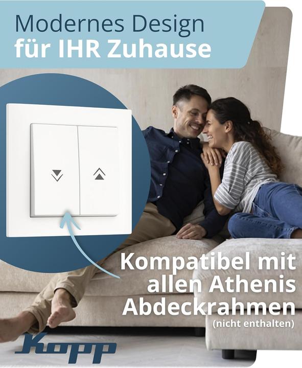 Produktbild Kopp Einsatz Jalousie-Schalter ATHENIS Reinweiss (RAL 9010) 588529083