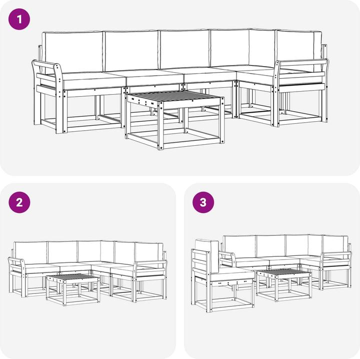 Produktbild vidaXL Outdoor-Sofa