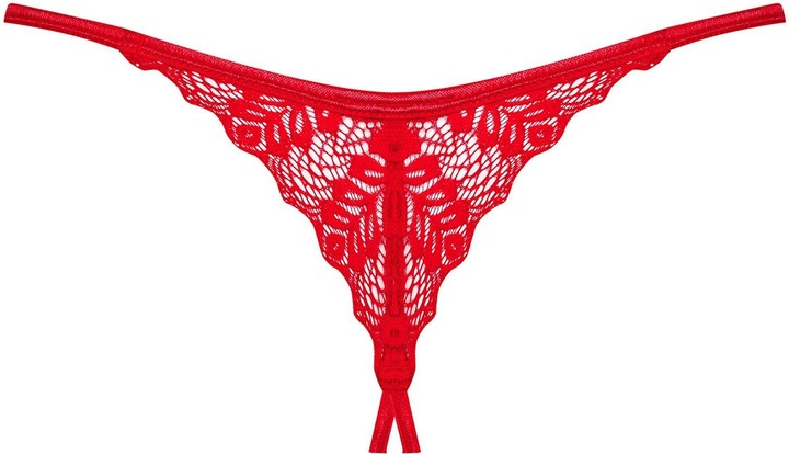 Produktbild Obsessive Ingridia Ouvert String Rot (XXL)