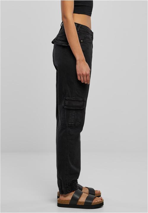 Actual product image Urban Classics Ladies Organic Stretch Denim Cargo Pants - 16966 (28)