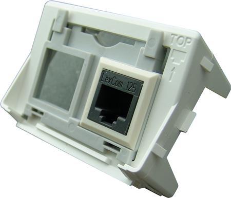 Produktbild Legrand Dataudtag LEXCOMTil 2xLexcom konnektor2 modulerHvid