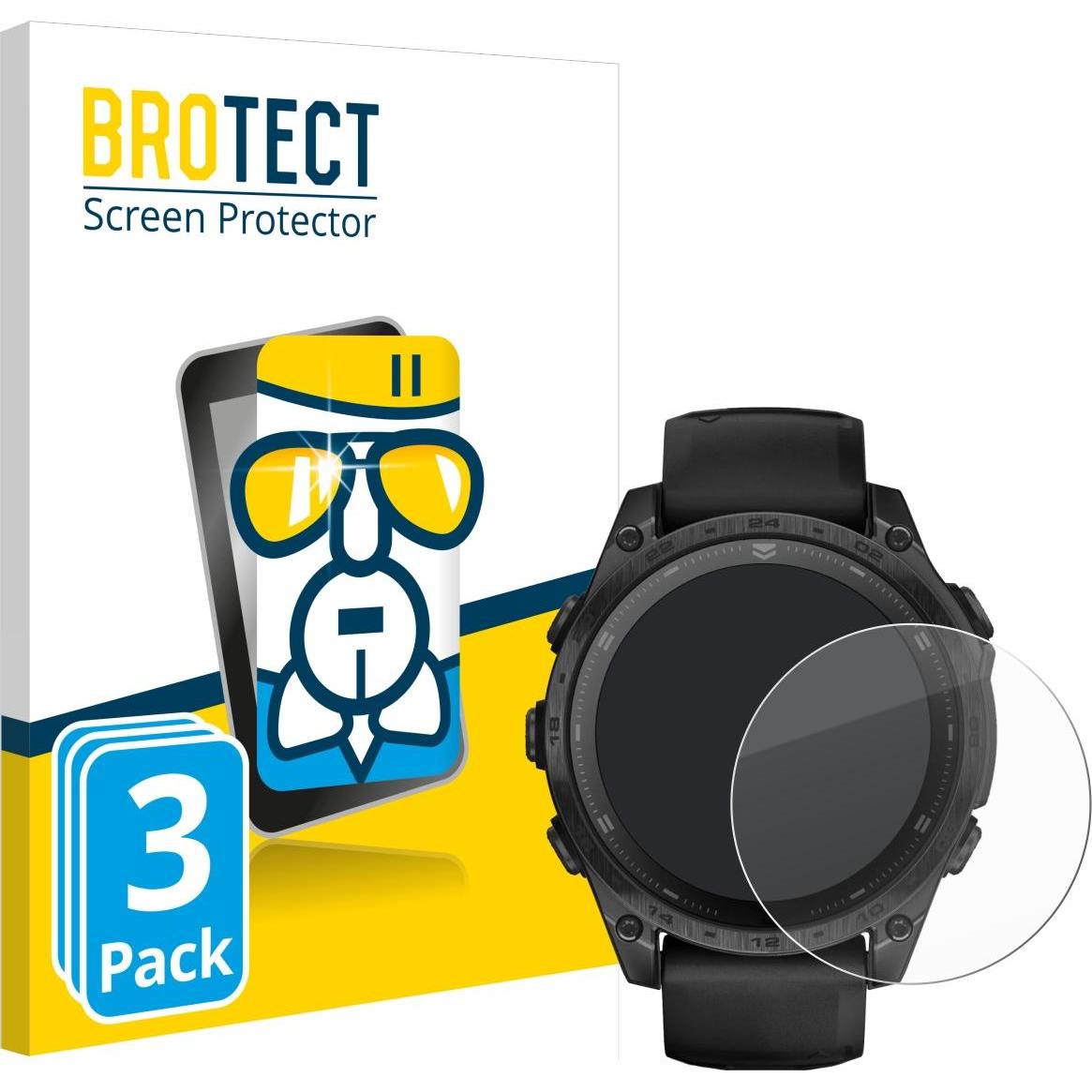 BROTECT Schutzglas Schutzfolie Displayschutz Display Schutz Glas Folie klar, Smartwatch Schutzfolie, Transparent