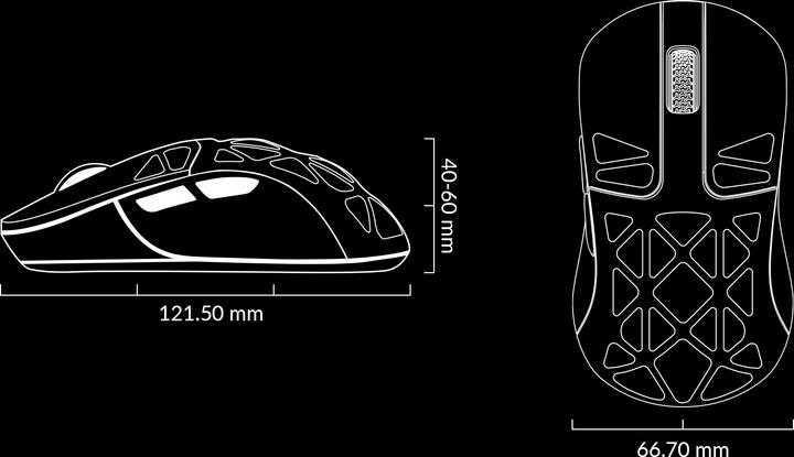 Actual product image Keychron M3 Mini 4000Hz Wireless - Metal Edition (Cable, Wireless)