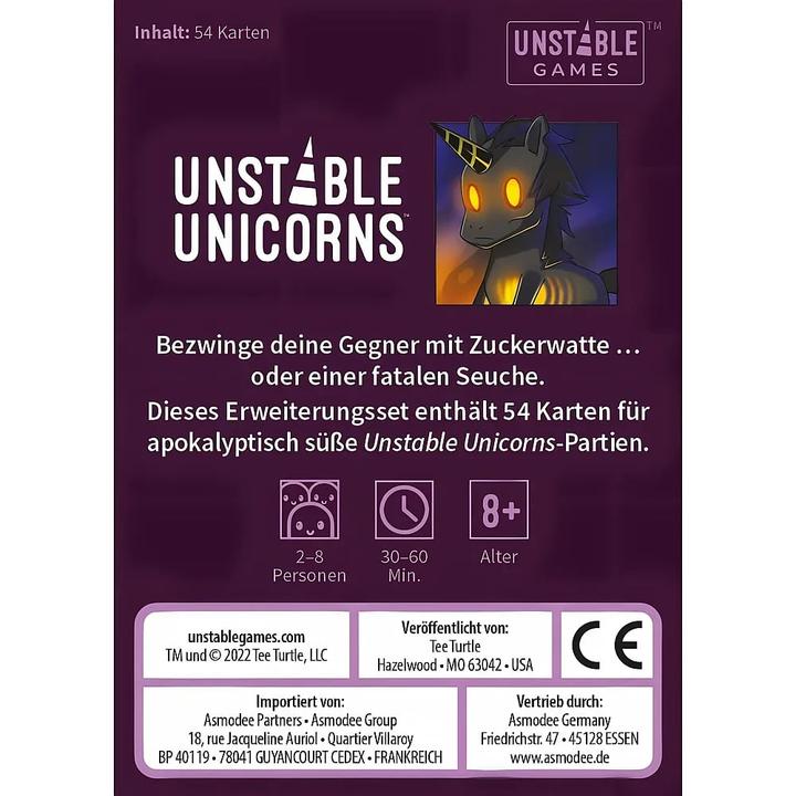 Actual product image Unstable Games TTUD0006 - Unstable Unicorns - Rainbow Apocalypse, for 2-8 players, from 18 years, DE expansion. (German, 2 - 8 Players)