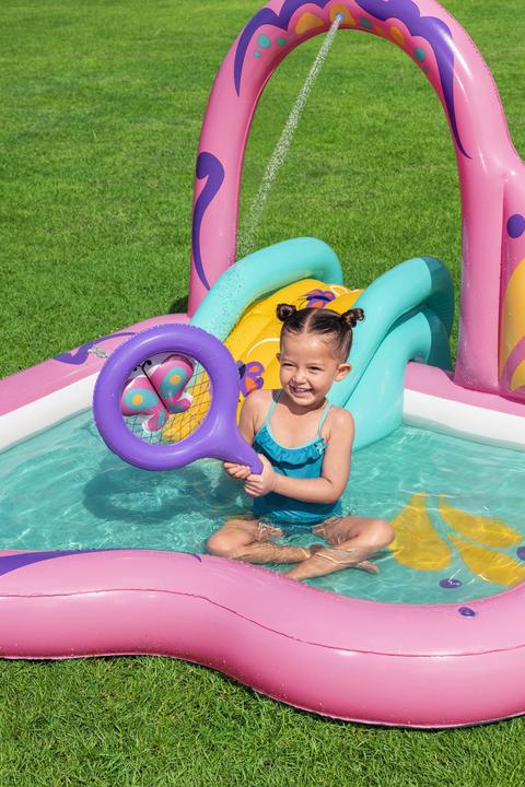 Actual product image Bestway Butterfly Wonder Kids Inflatable Water Play Center and Pool 1.80 m x 1.80 m x 1.17 m