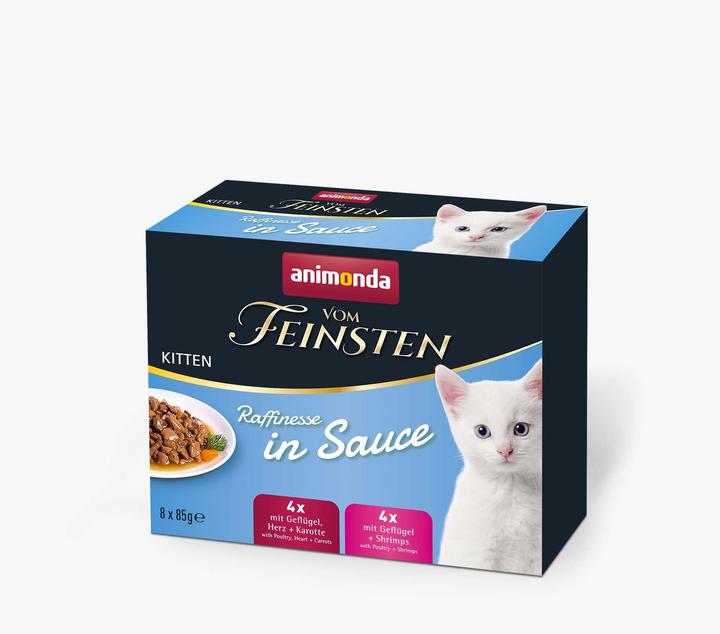 Produktbild animonda Vom Feinsten Kitten Raffinesse in Sauce Kitten 8 x 85g Mixpack (Welpe + Kitten, 8 Stk., 85 g)