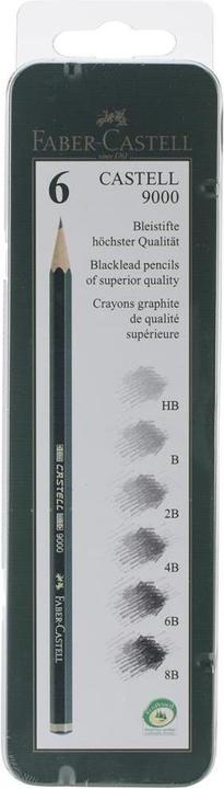 Produktbild Faber-Castell 9000 (2 mm, B, 6B, 2B, 4B, HB, 8B, 6 x)